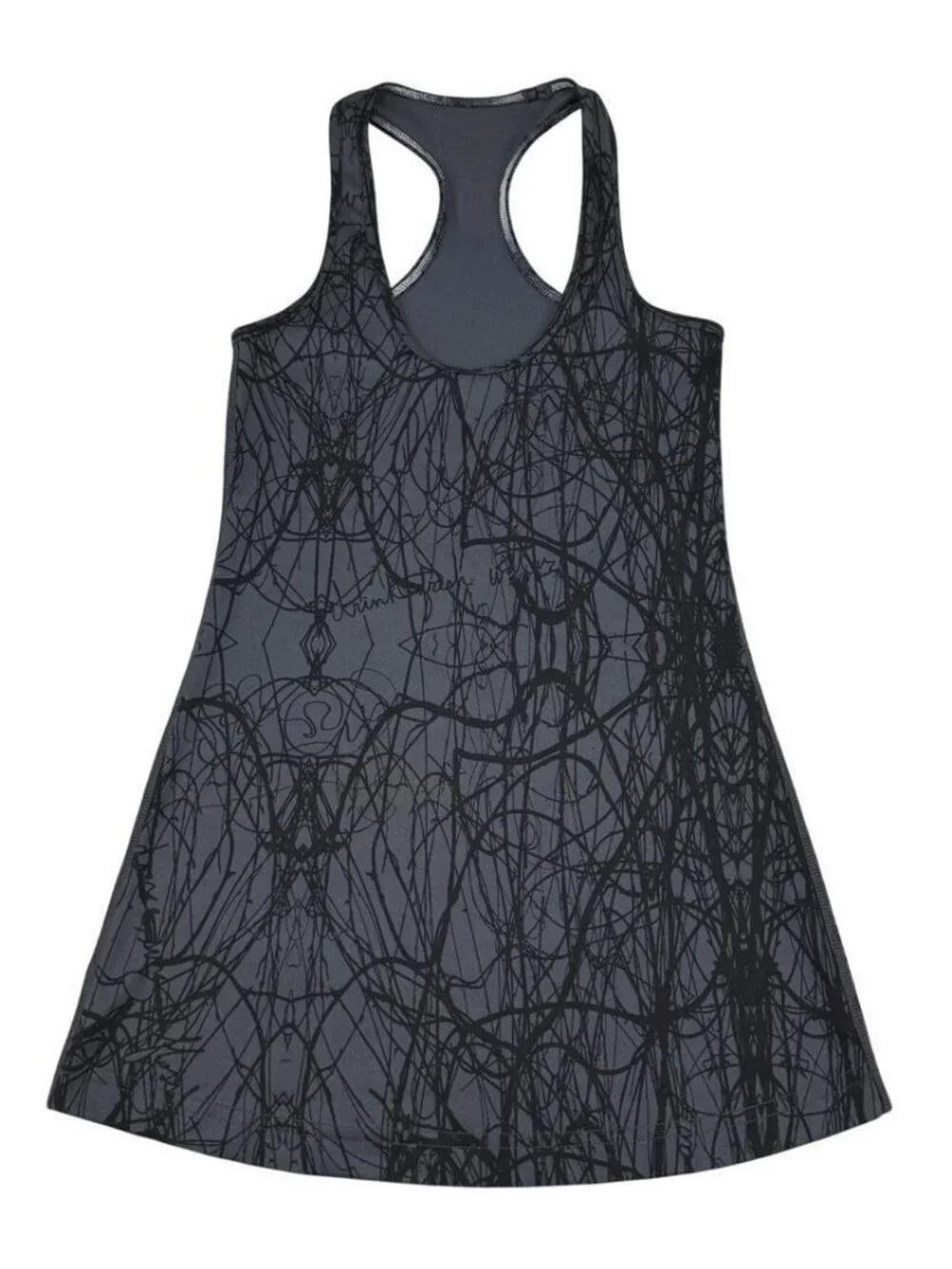 Lululemon Cool Racerback In Coal Ground Nesting Black Bird